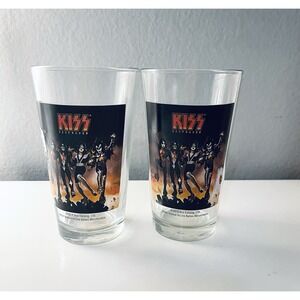 2010 KISS‎ CATALOG 16oz PINT PUB BEER COLLECTOR GLASS Set Of 2